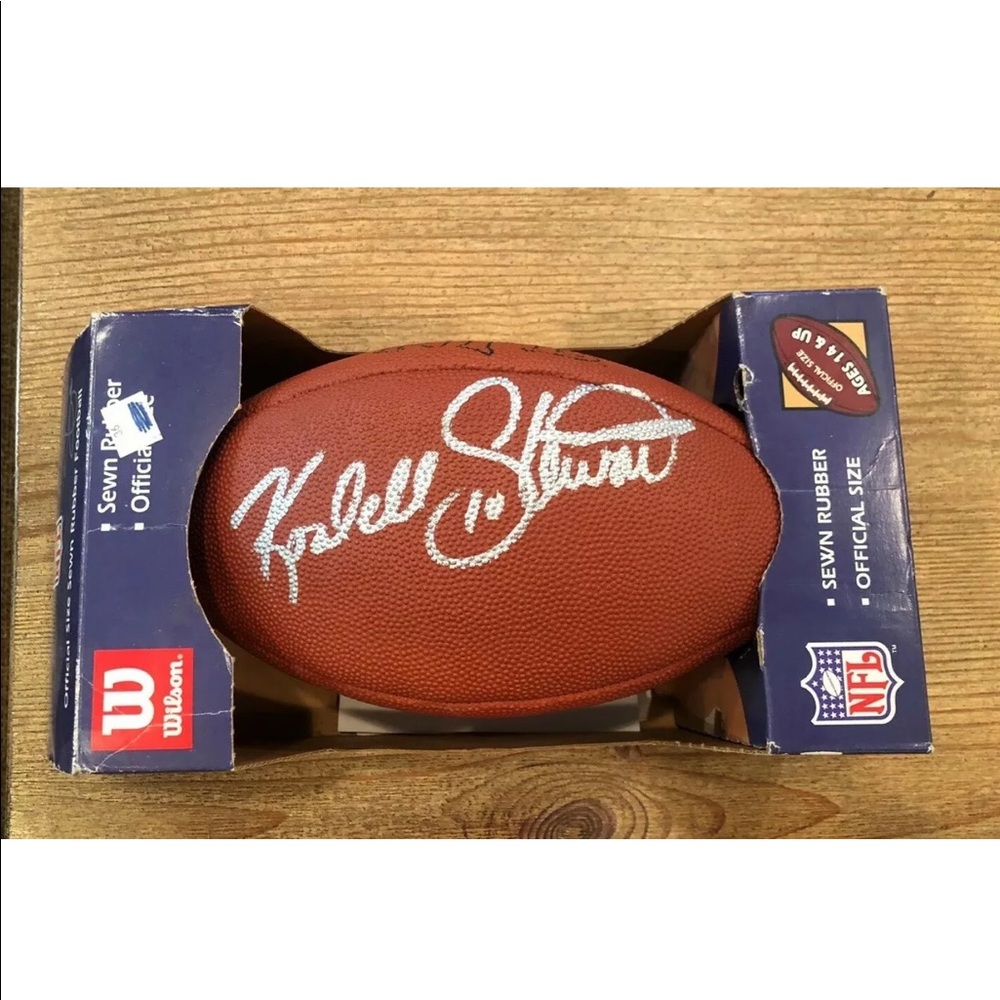 Signed Kordell Stewart Steelers Football